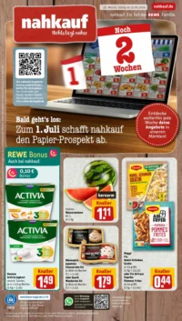 Titelseite des nahkauf Prospekts ab 15.06.2026
